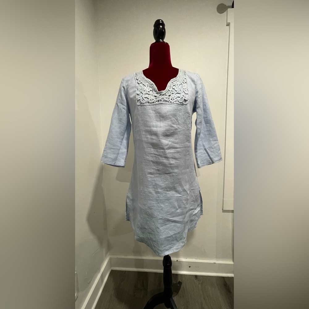 Malvin Hamburg Germany Light Blue Women's linen Dress